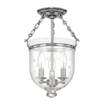 Hudson Valley Lighting Hampton 15.5" 3 Light Semi Flush Polished Nickel - 251-PN-C3 - Metallic