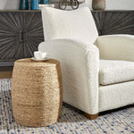 Uttermost Resort Straw Accent Stool