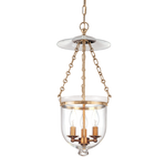 Hudson Valley Lighting Hampton 20.75" 3 Light Pendant Aged Brass - 252-AGB-C1 - Brown