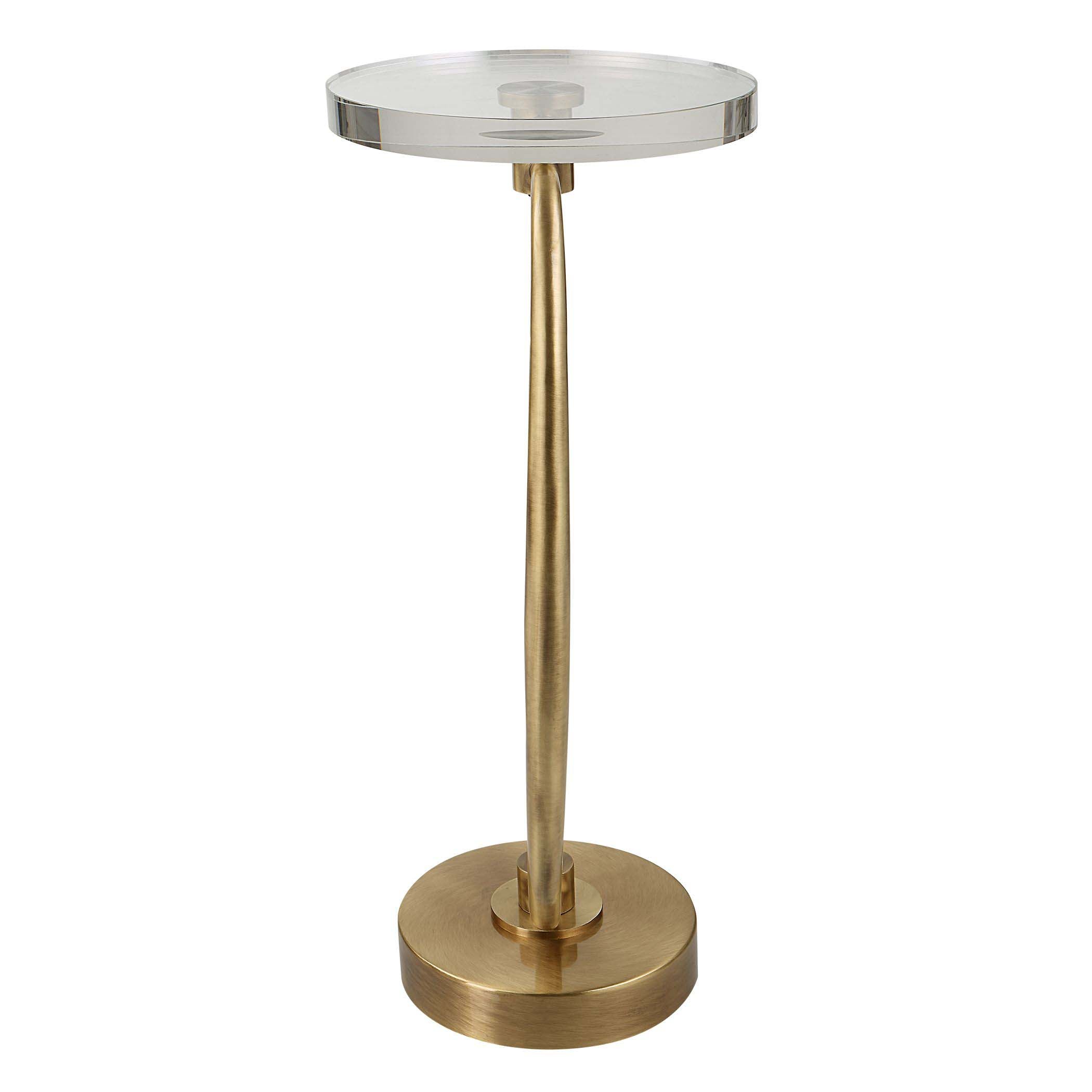 Uttermost Waveney Brass Drink Table