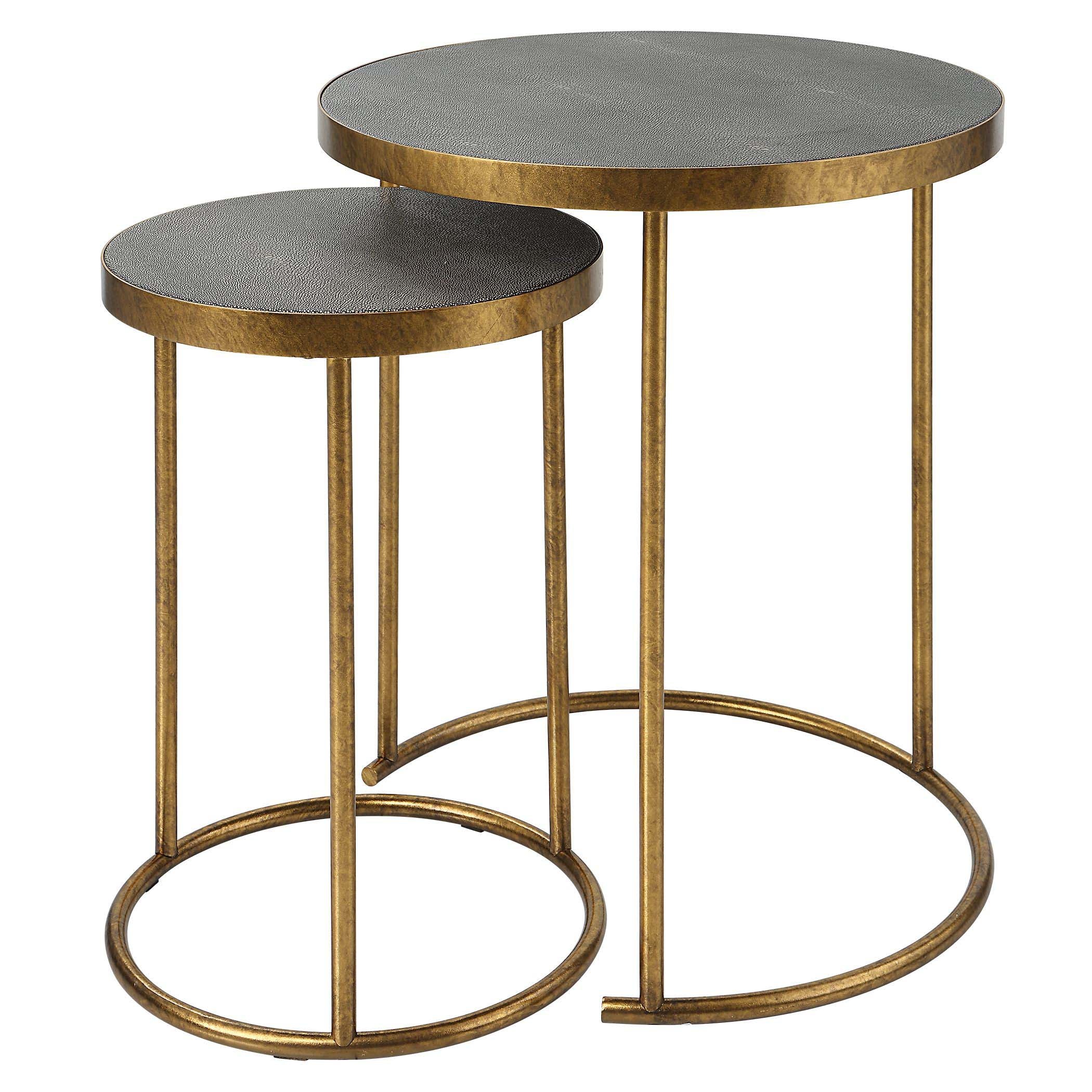 Uttermost Aragon Brass Nesting Tables (Set of 2)