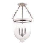 Hudson Valley Lighting Hampton 20.25" 3 Light Semi Flush Polished Nickel - 253-PN-C1 - Metallic