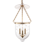 Hudson Valley Lighting Hampton 25" 3 Light Pendant Aged Brass - 254-AGB-C3 - Brown