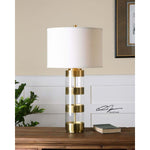 Uttermost Angora Brushed Brass Table Lamp