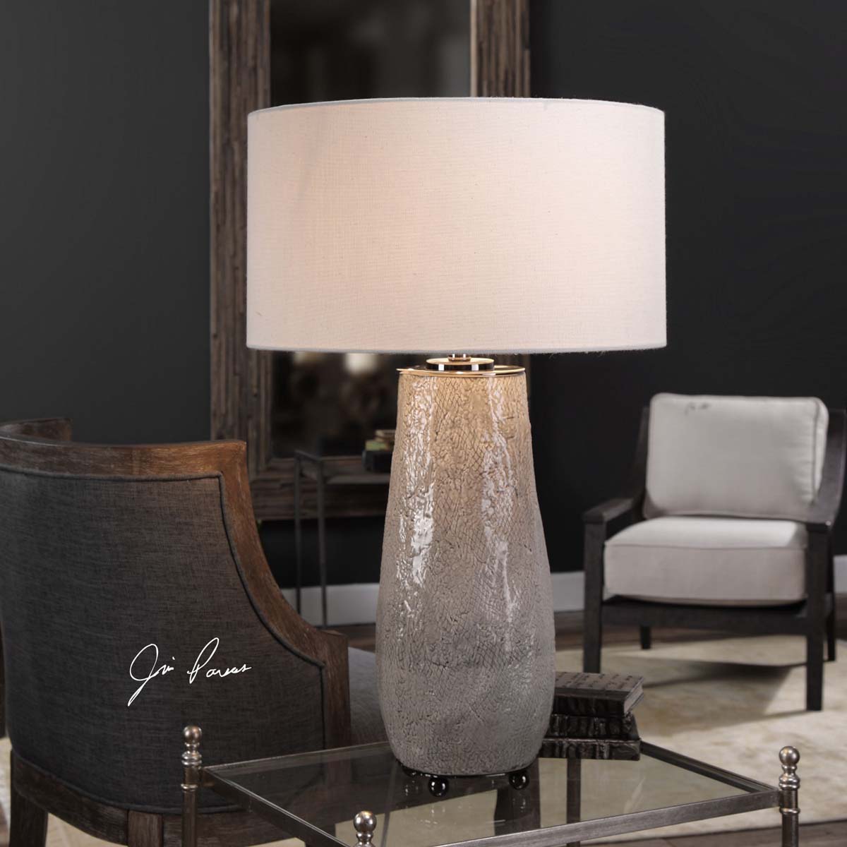 Uttermost Balkana Aged Gray Table Lamp