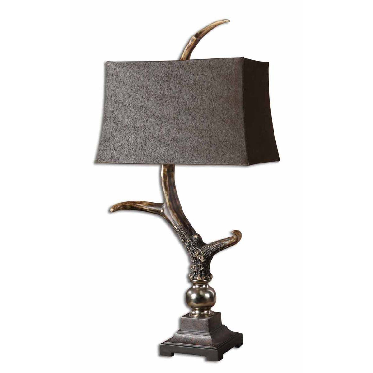 Uttermost Stag Horn Dark Shade Table Lamp