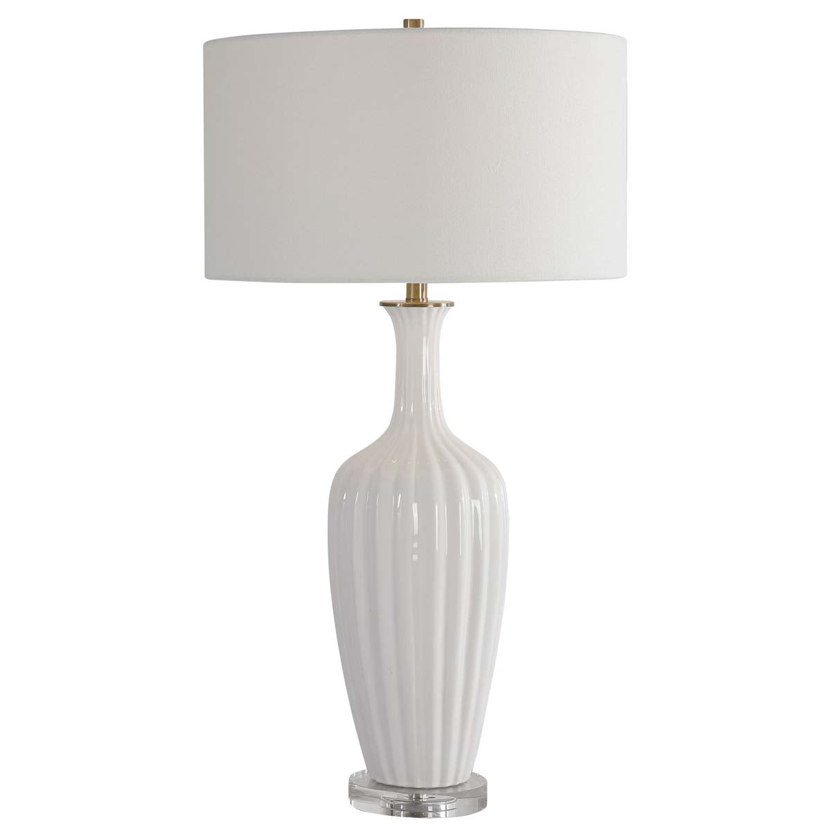 Uttermost Strauss White Ceramic Table Lamp