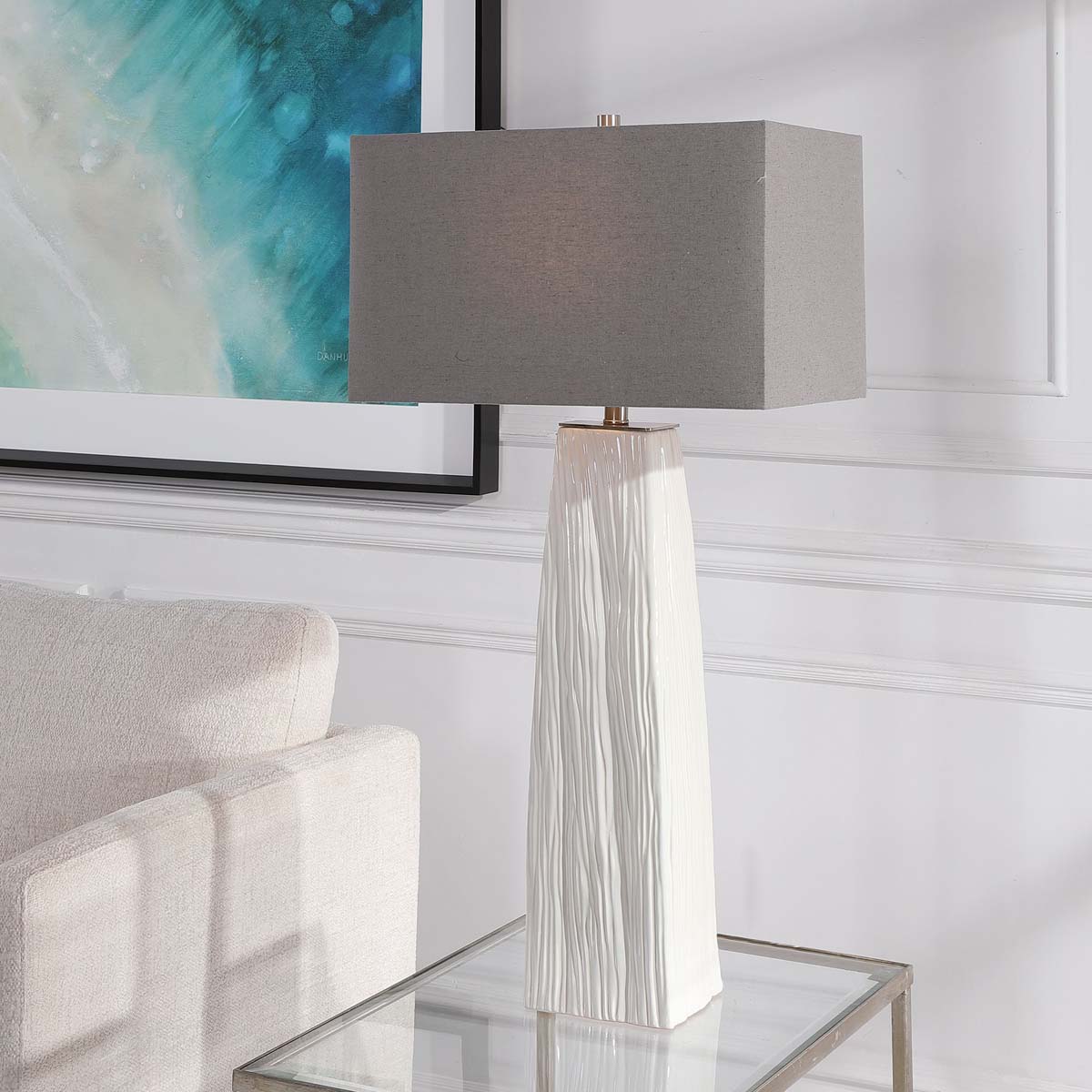 Uttermost Sycamore White Table Lamp