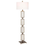 Uttermost Link Brushed Gold Floor Lamp