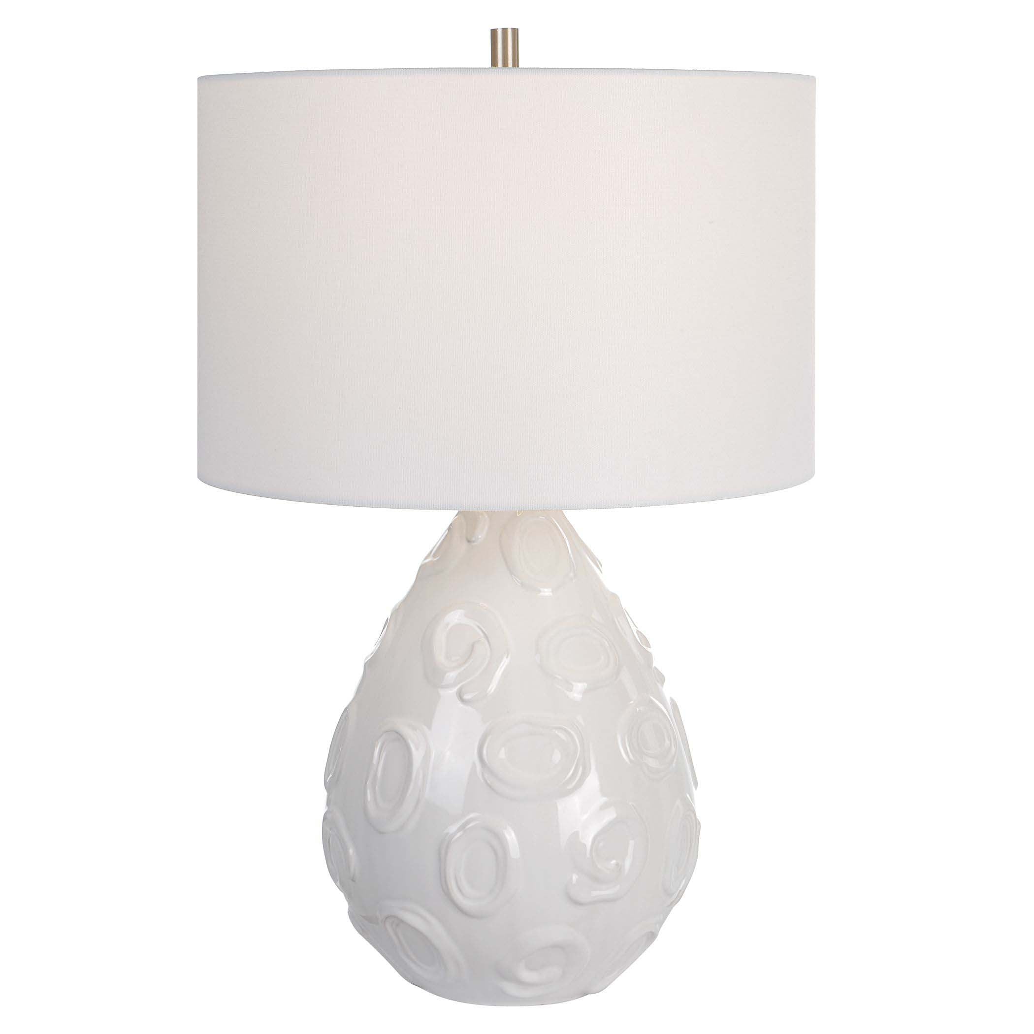 Uttermost Loop White Glaze Table Lamp