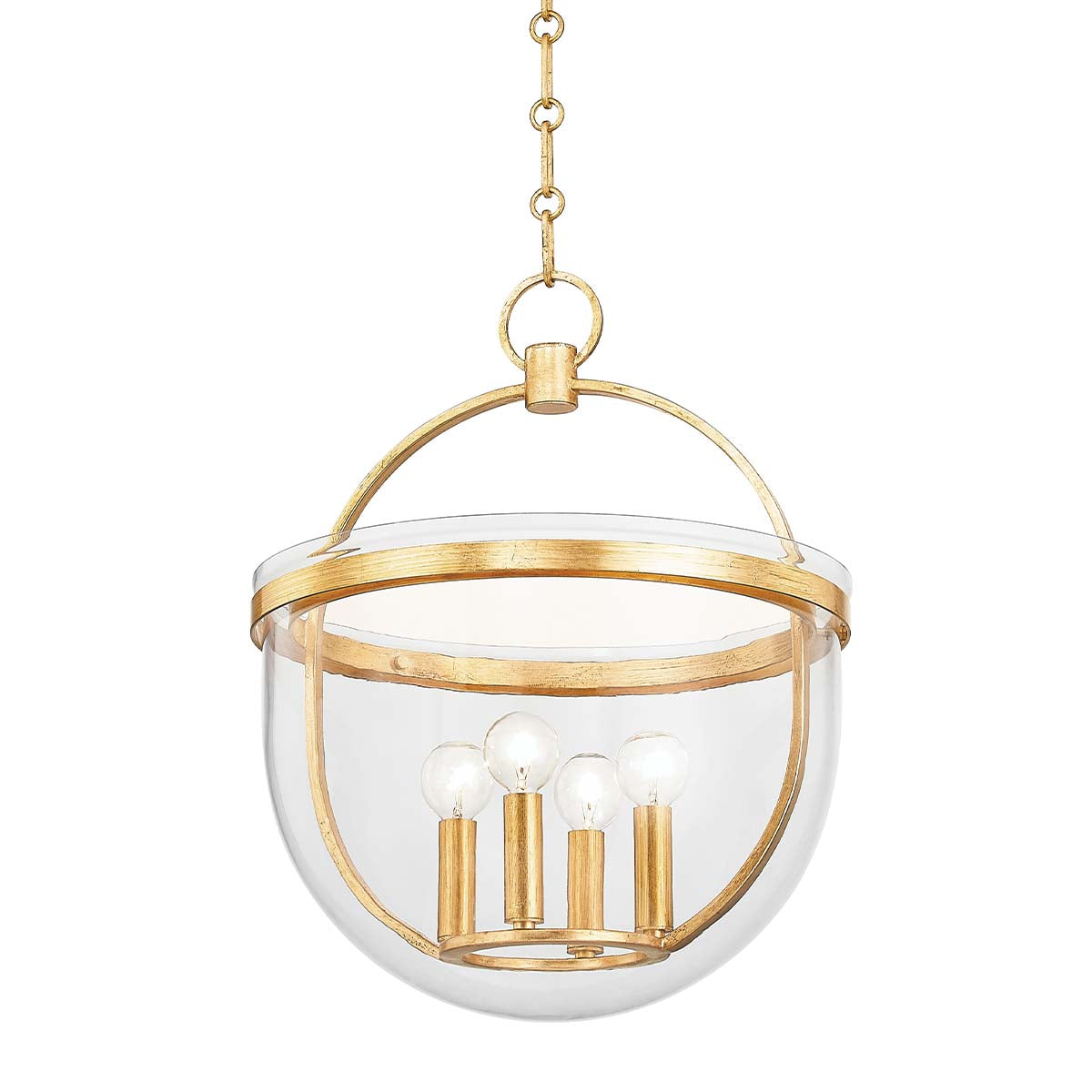 Hudson Valley Lighting Malloy 4 Light Lantern - Vintage Gold Leaf