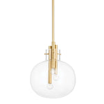 Hudson Valley Lighting Hempstead 16.75 3 Light Pendant Brass - White