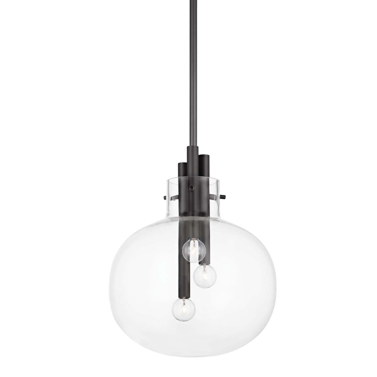 Hudson Valley Lighting Hempstead 16.75 3 Light Pendant Brass - Black