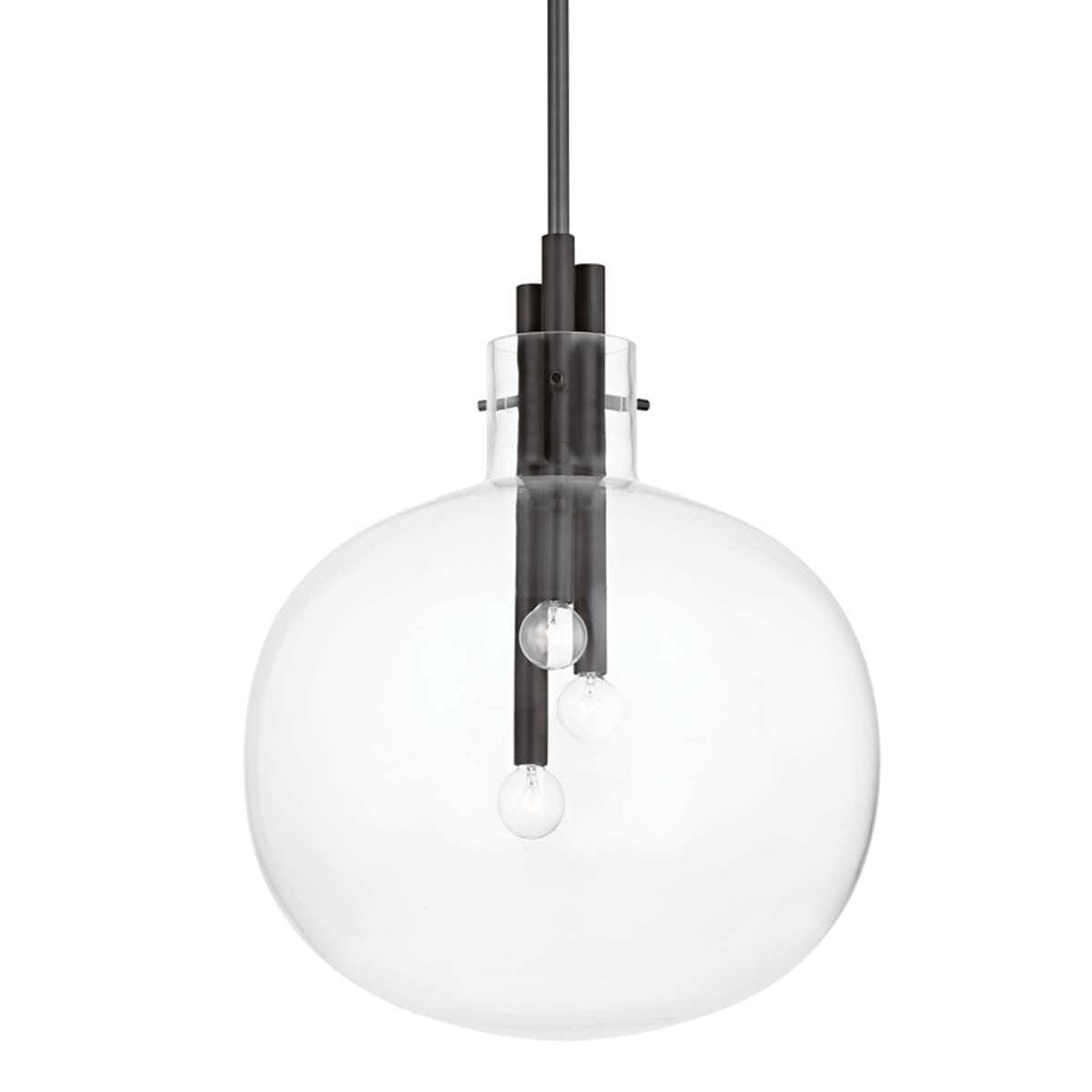 Hudson Valley Lighting Hempstead 22.5 3 Light Pendant Brass - Black