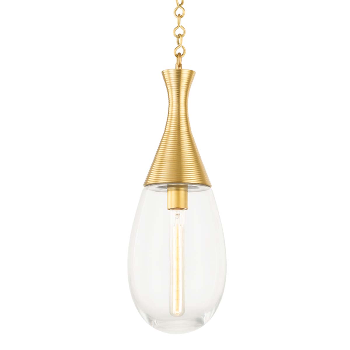 Hudson Valley Lighting Southold 21.25 1 Light Pendant Brass - White