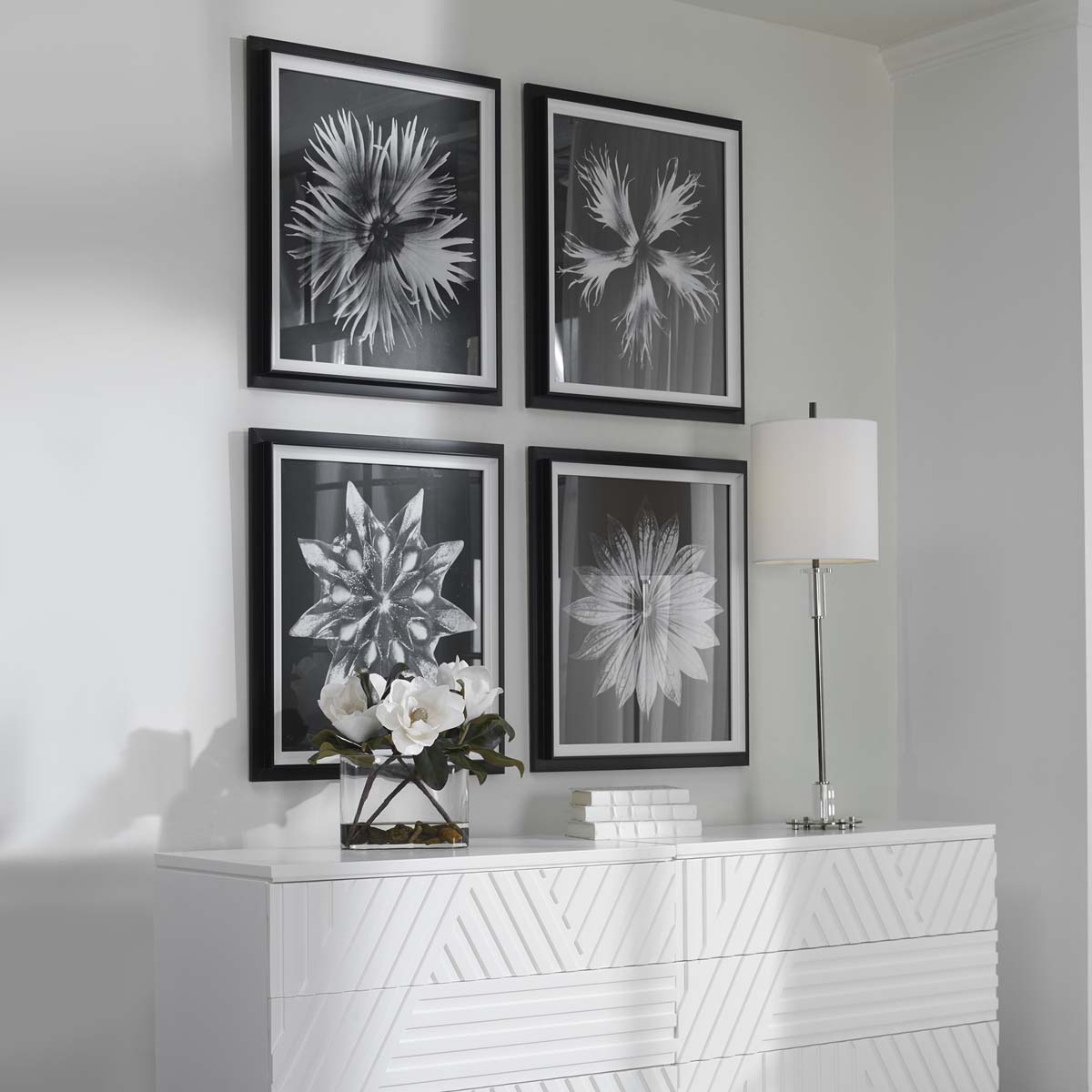 Uttermost Contemporary Floret Framed Prints, S/4