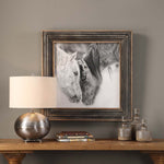 Uttermost Custom Black And White Horses Print