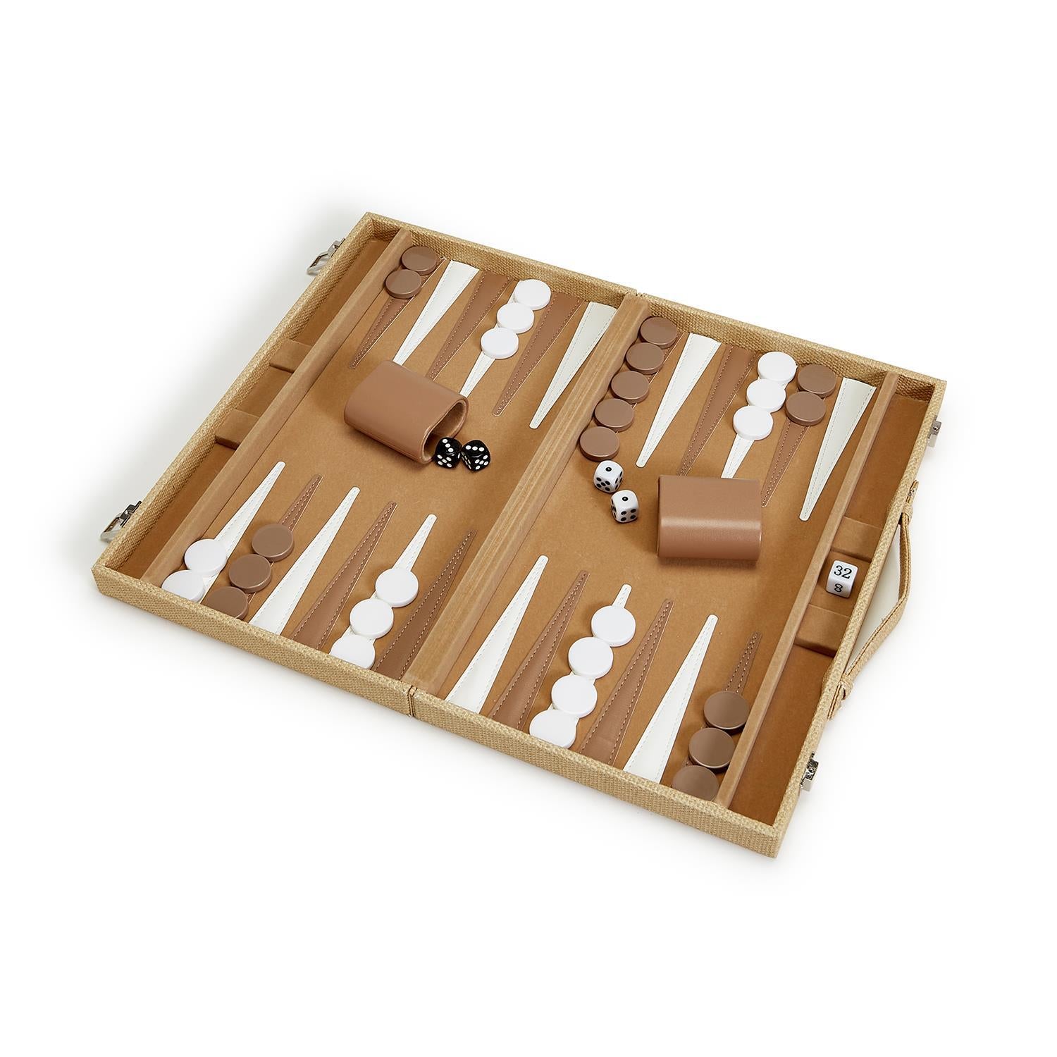 Two's Company Terra Cane Backgammon Set Game