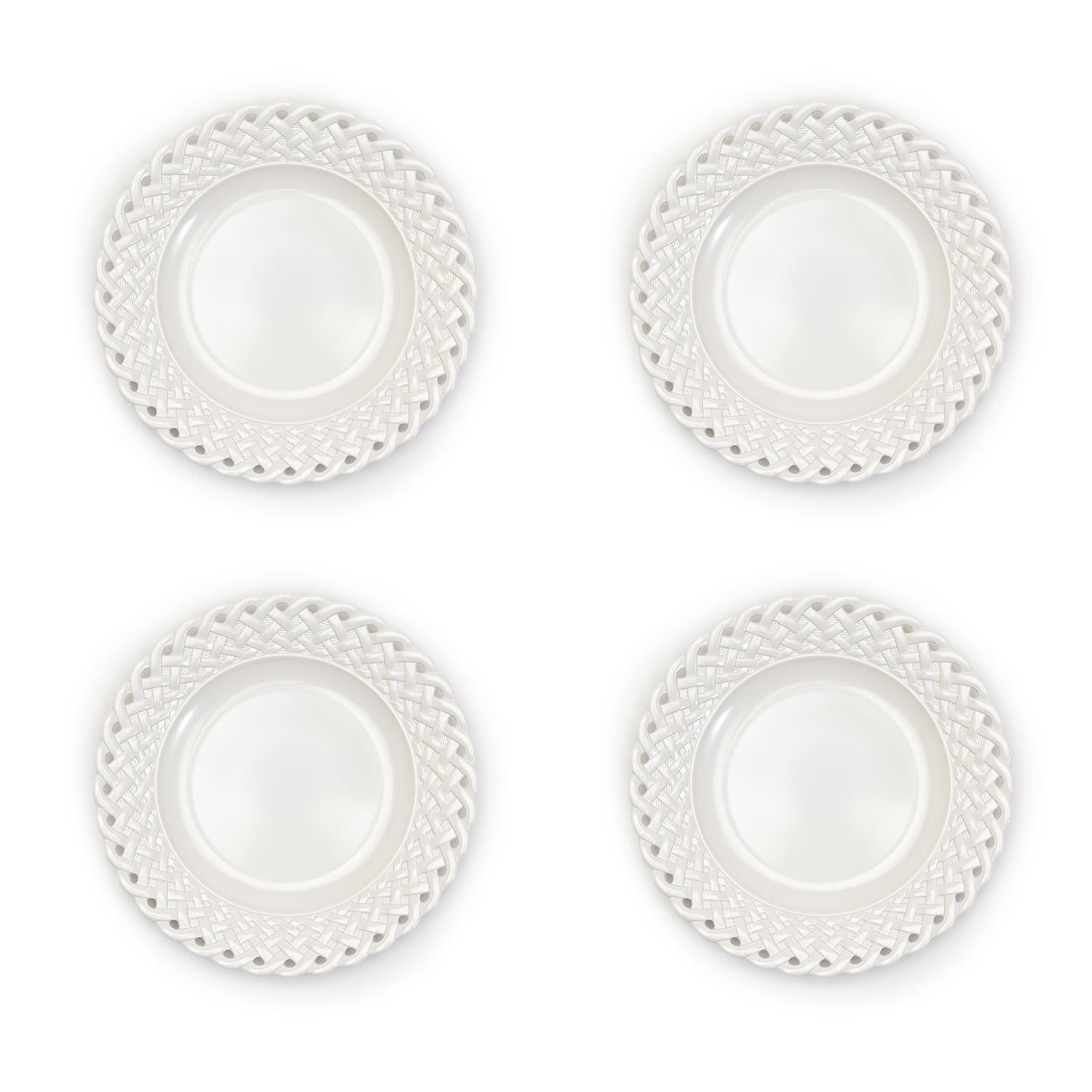 Two's Company S/4 Lattice Salad / Dessert Plates