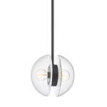 Hudson Valley Lighting Kert 11.75 2 Light Pendant Brass - Black