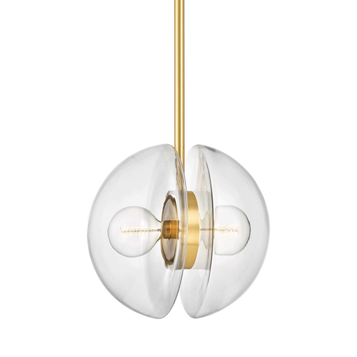 Hudson Valley Lighting Kert 17 2 Light Pendant Brass - White