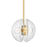 Hudson Valley Lighting Kert 17 2 Light Pendant Brass - White