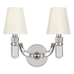 Hudson Valley Lighting Dayton 2 Light Wall Sconce W/White Shade - Polished Nickel