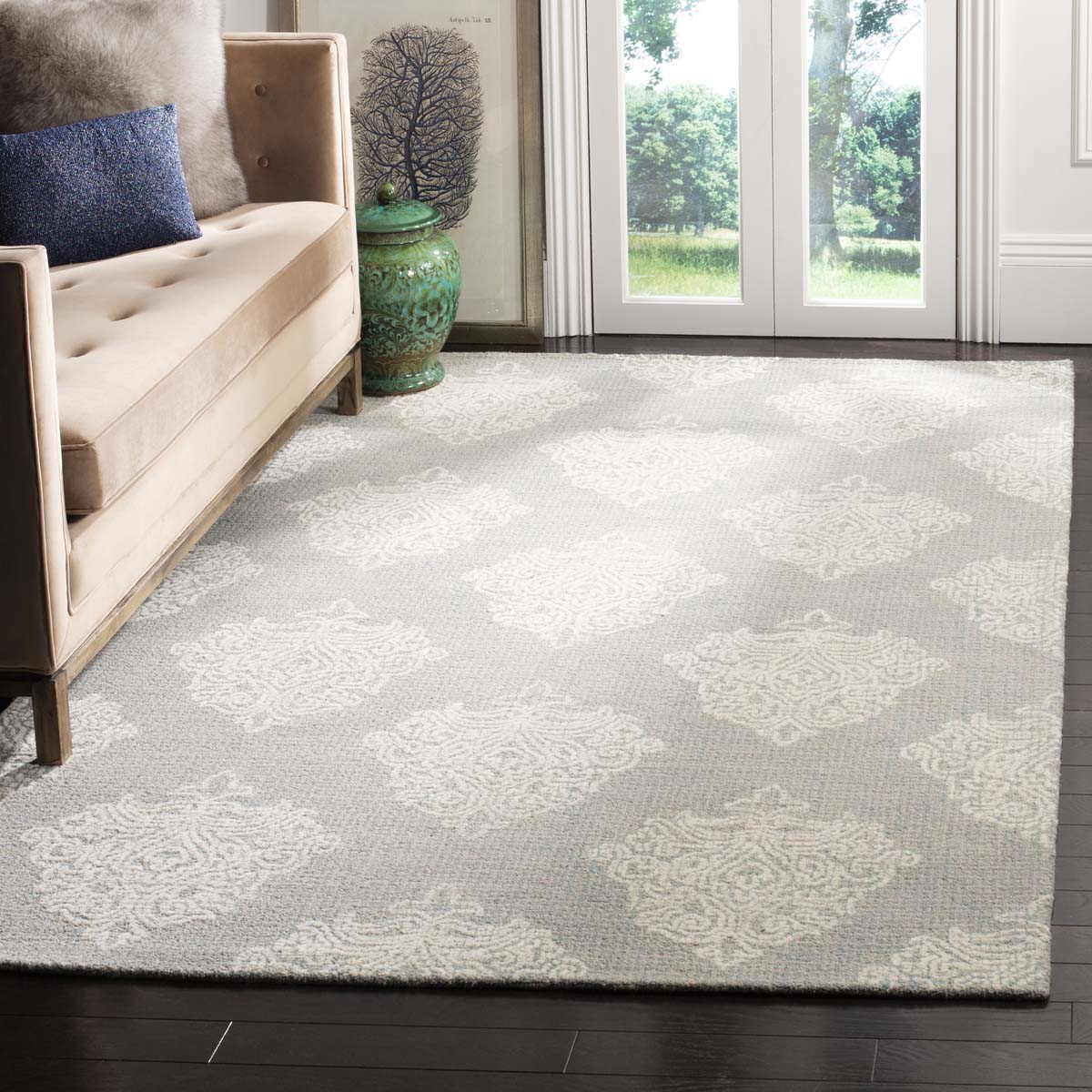 Safavieh Abstract 523 Rug, ABT523 - Aqua / Ivory