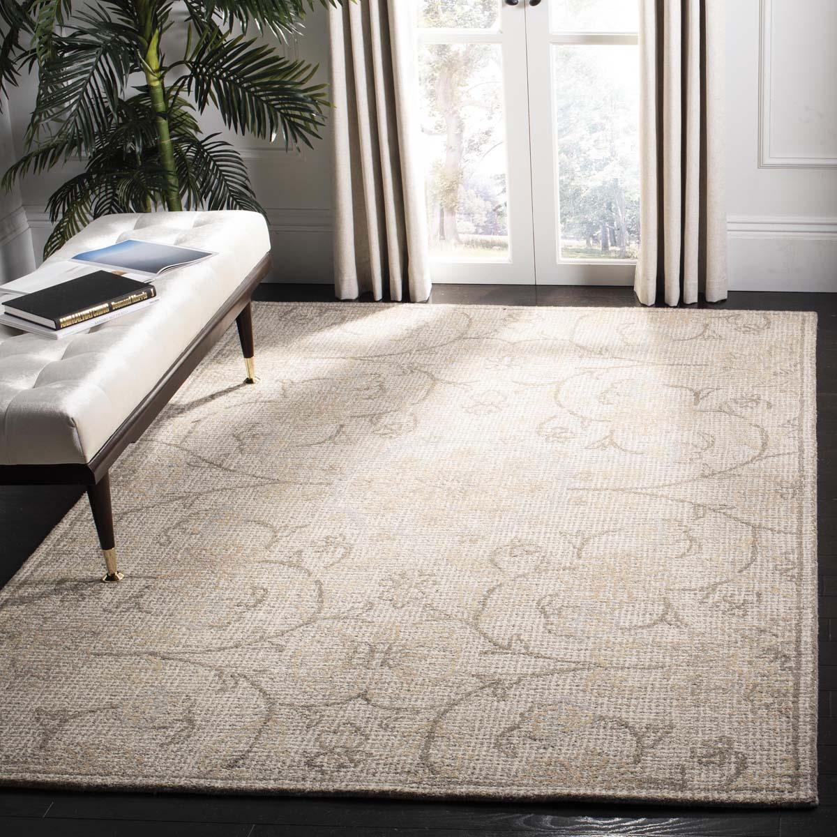 Safavieh Abstract 527 Rug, ABT527 - Light Grey / Ivory