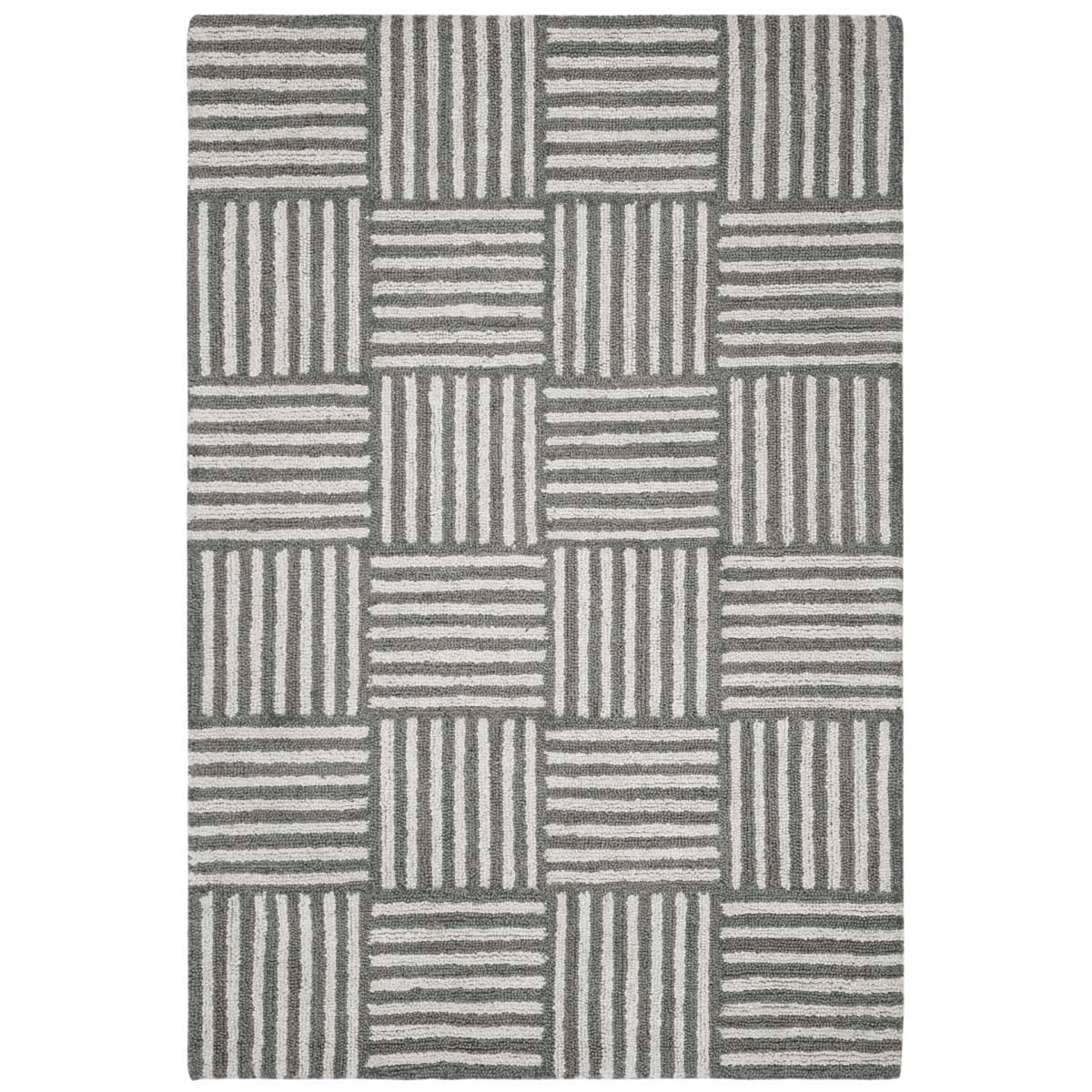 Safavieh Abstract 602 Rug, ABT602 - Ivory / Dark Grey