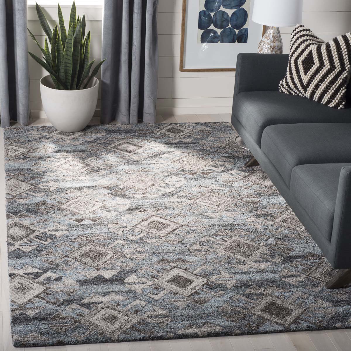 Safavieh Abstract 613 Rug, ABT613 - Grey / Black