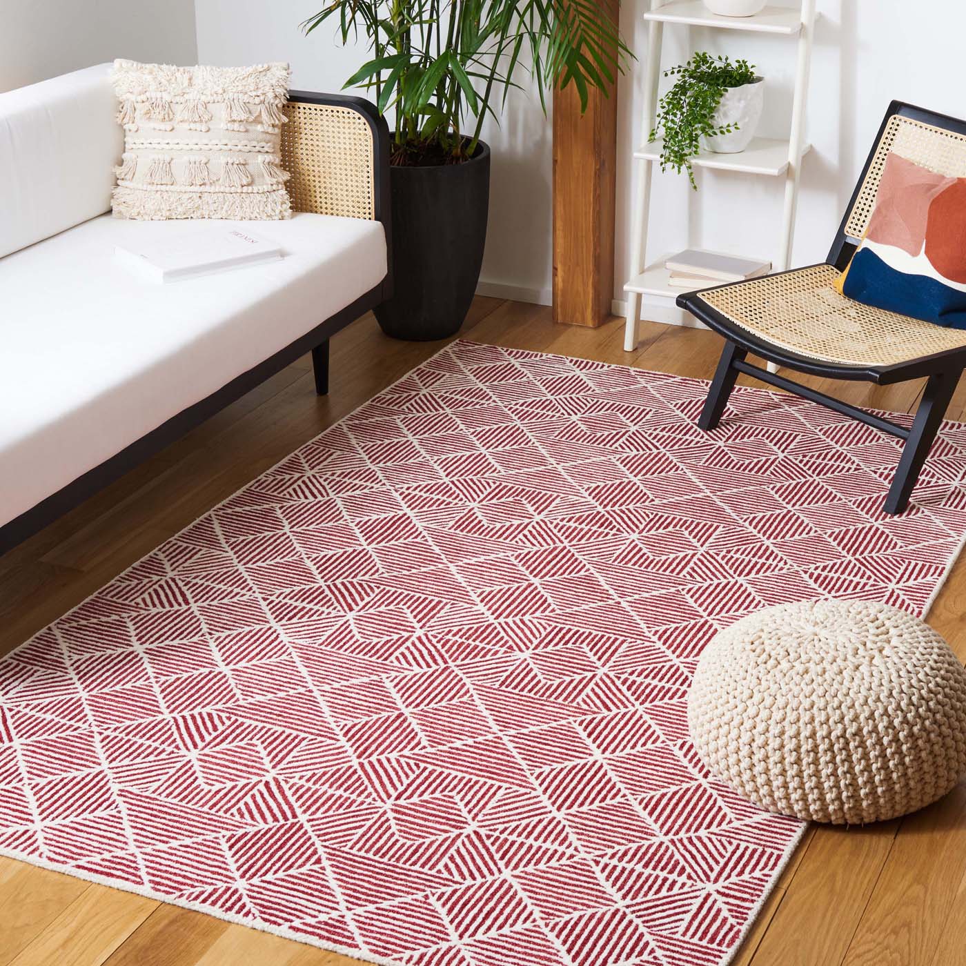 Safavieh Abstract 763 Rug, ABT763 - Red / Ivory