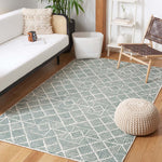 Safavieh Abstract 763 Rug, ABT763 - Dark Green / Ivory