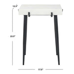 Safavieh Yuki Stone Top Accent Table , ACC3708 - White Marble/Black