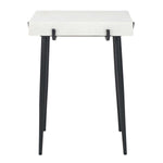 Safavieh Yuki Stone Top Accent Table , ACC3708 - White Marble/Black