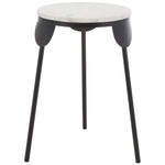 Safavieh Everbrooke Round Accent Table, White Marble / Black