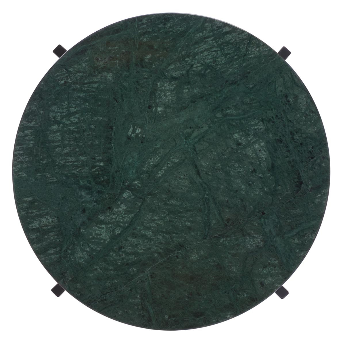 Safavieh Evrynee Round Accent Table, Green Marble / Black