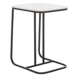 Safavieh Yenna Accent Table, White Marble / Black