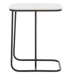 Safavieh Yenna Accent Table, White Marble / Black