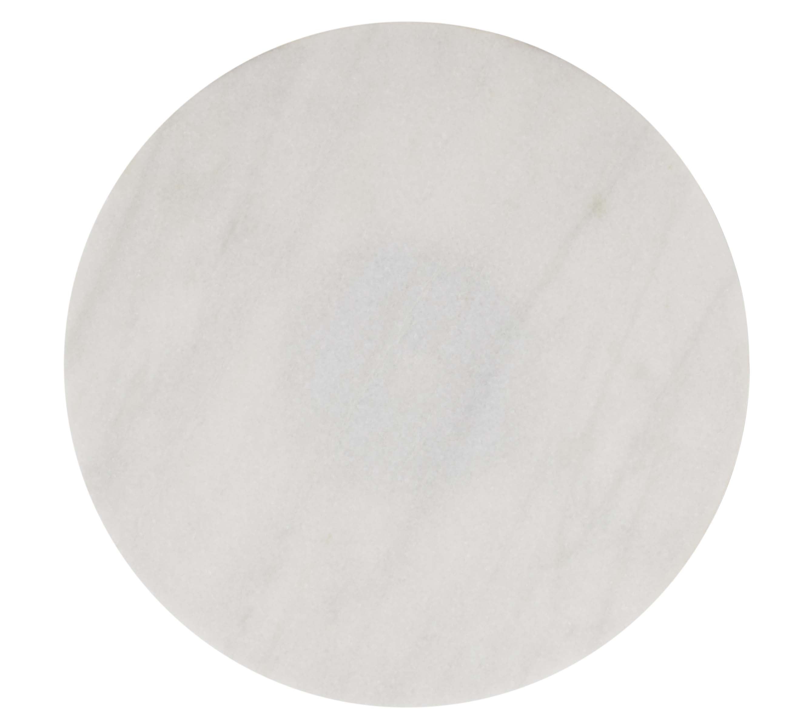 Safavieh Tissaia Round Accent Table, White Marble / Black