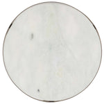 Safavieh Triss Round Accent Table, White Marble / Antique Brass