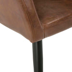 Safavieh Adalena Accent Chair , ACH7500 - Brown Pu/Black Legs