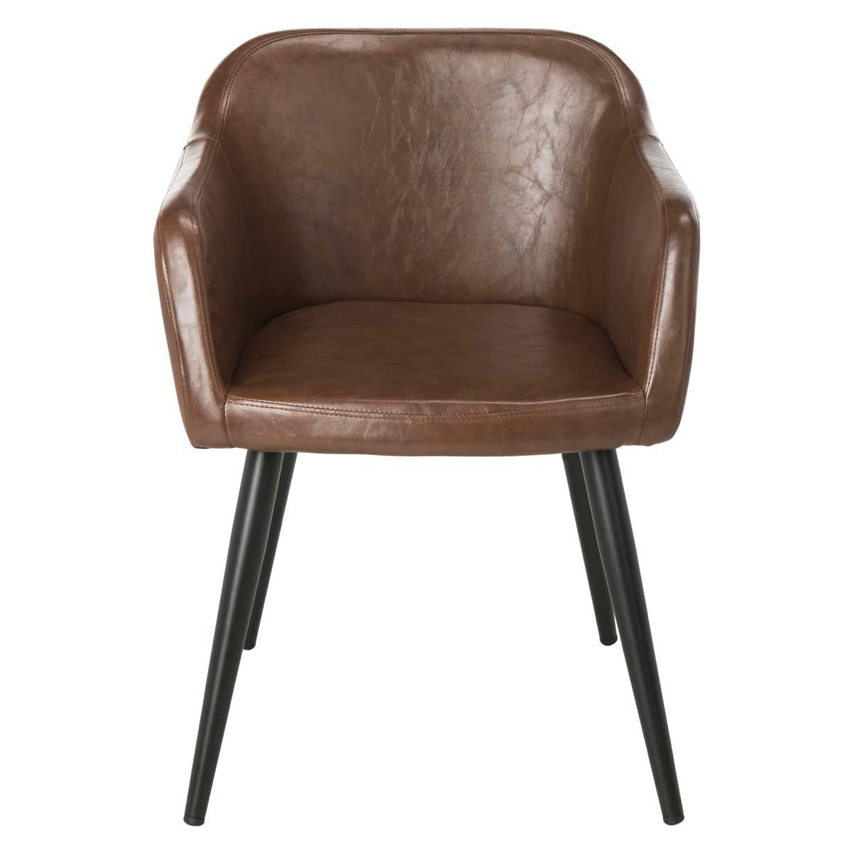Safavieh Adalena Accent Chair , ACH7500 - Brown Pu/Black Legs