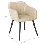 Safavieh Adalena Accent Chair , ACH7500 - Beige Pu/Black Legs