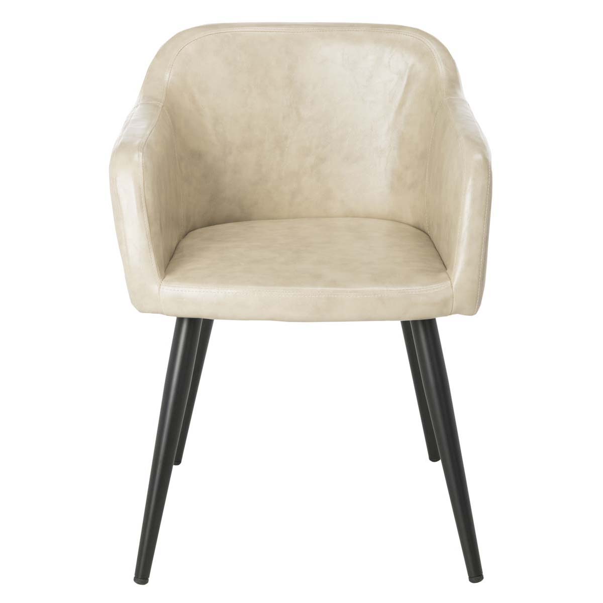 Safavieh Adalena Accent Chair , ACH7500 - Beige Pu/Black Legs