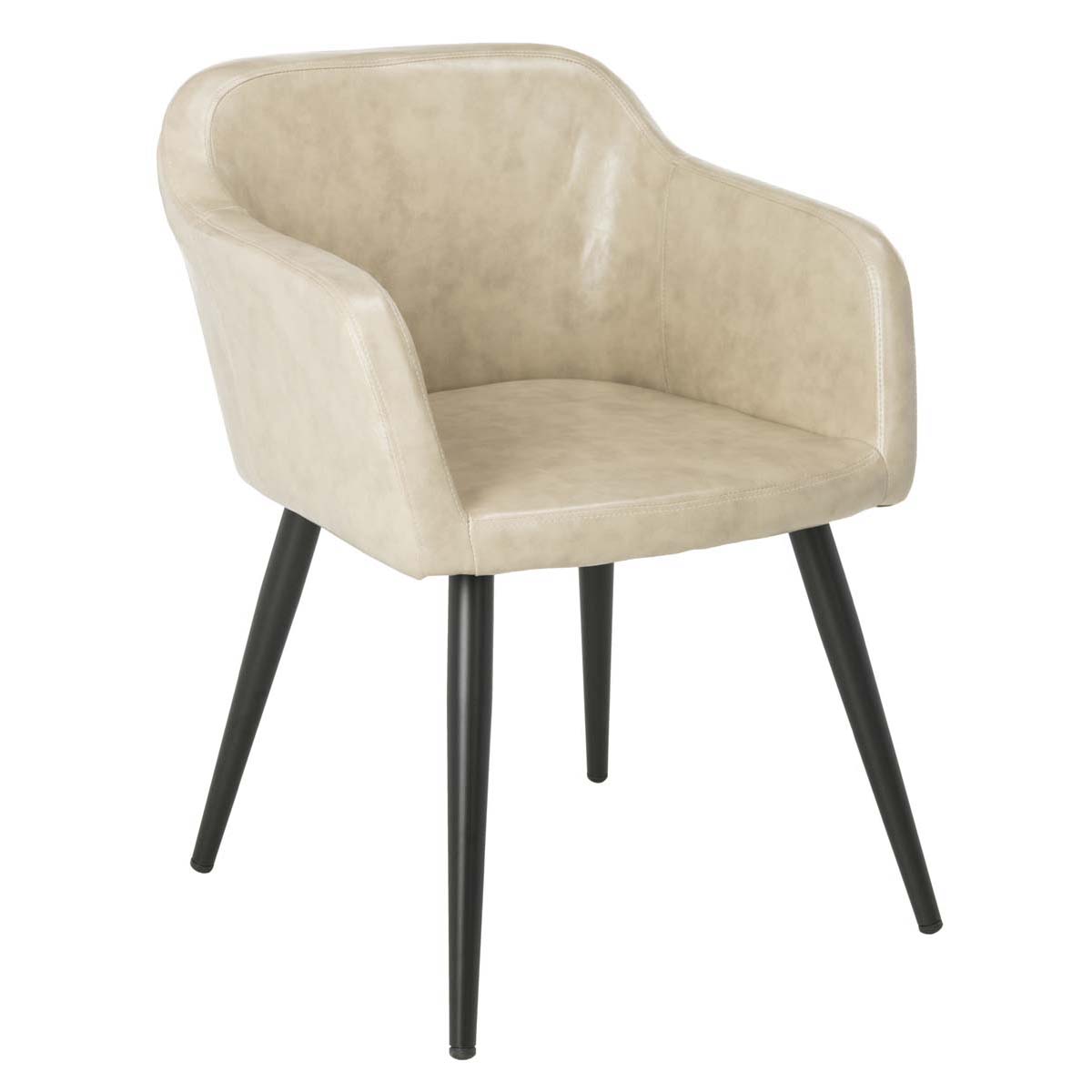 Safavieh Adalena Accent Chair , ACH7500 - Beige Pu/Black Legs