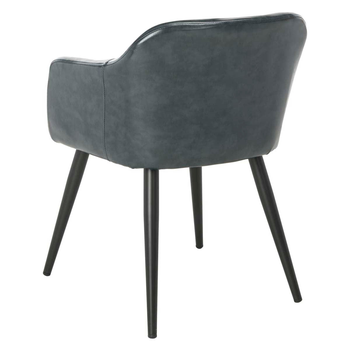 Safavieh Adalena Accent Chair , ACH7500 - Dark Grey Pu/Black Legs