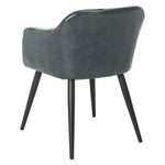 Safavieh Adalena Accent Chair , ACH7500 - Dark Grey Pu/Black Legs