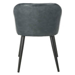 Safavieh Adalena Accent Chair , ACH7500 - Dark Grey Pu/Black Legs