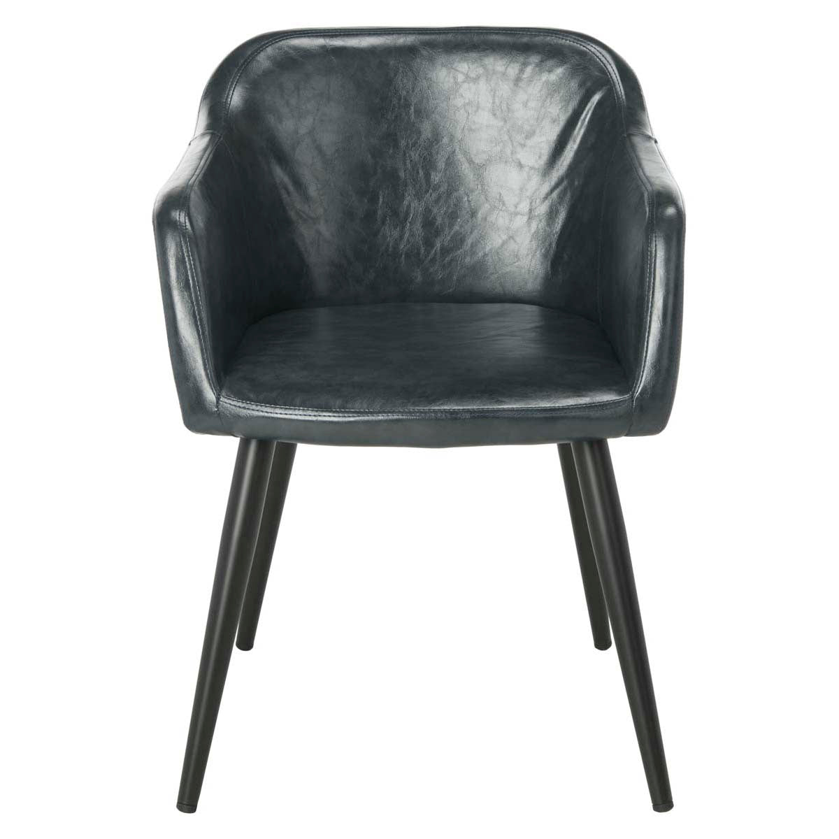 Safavieh Adalena Accent Chair , ACH7500 - Dark Grey Pu/Black Legs